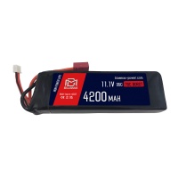 Аккумулятор 11.1V 4200mah (Li-Po) 35C brick 44*26*133 mm T-разъем (BlueMax)