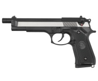 Модель пистолета WE Beretta M92F, СО2, металл, 2 tone, black grip