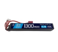 Аккумулятор 11.1V 1300mah (Li-Po) 20C stick 19*17*125 mm T-разъем (BlueMax)