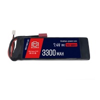 Аккумулятор 7.4V 3300mah (Li-Po) 35C 43*13*133 мм, T-разъем (BlueMax)