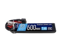 Аккумулятор 7.4V 600mah (Li-Po) 20С для электр. пистолетов 16х13х74 (BlueMax)