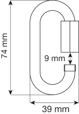 Oval Quick Link 8 mm zinc plate