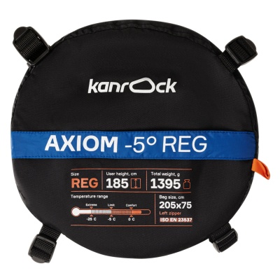 Спальный мешок Kanrock Axiom -5 (regular, blue) правый40