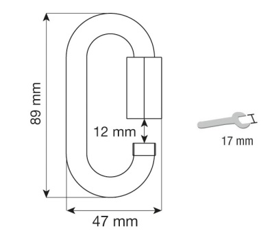Карабин CAMP Oval Quick Link 10 mm zinc plated2