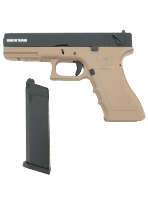 Модель пистолета KJW KP-18.CO2 G18 Glock GBB Tan