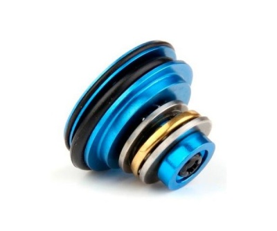 Головка поршня SHS CNC0112 металл, 8 отв., с подшипником, синяя