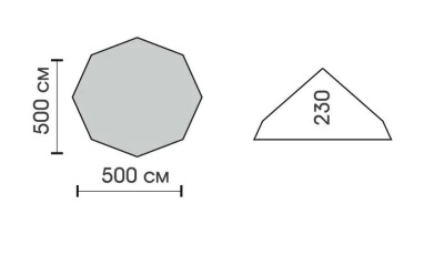 Тент Talberg BATWING 5х5 со стойками1