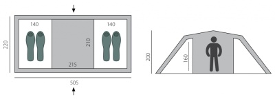 Палатка BTrace Ruswell 4 УЦЕНКА13